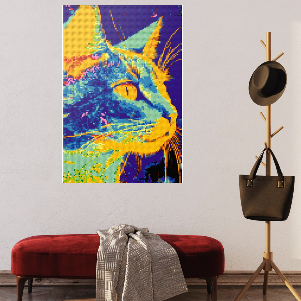Blue cat mosaic