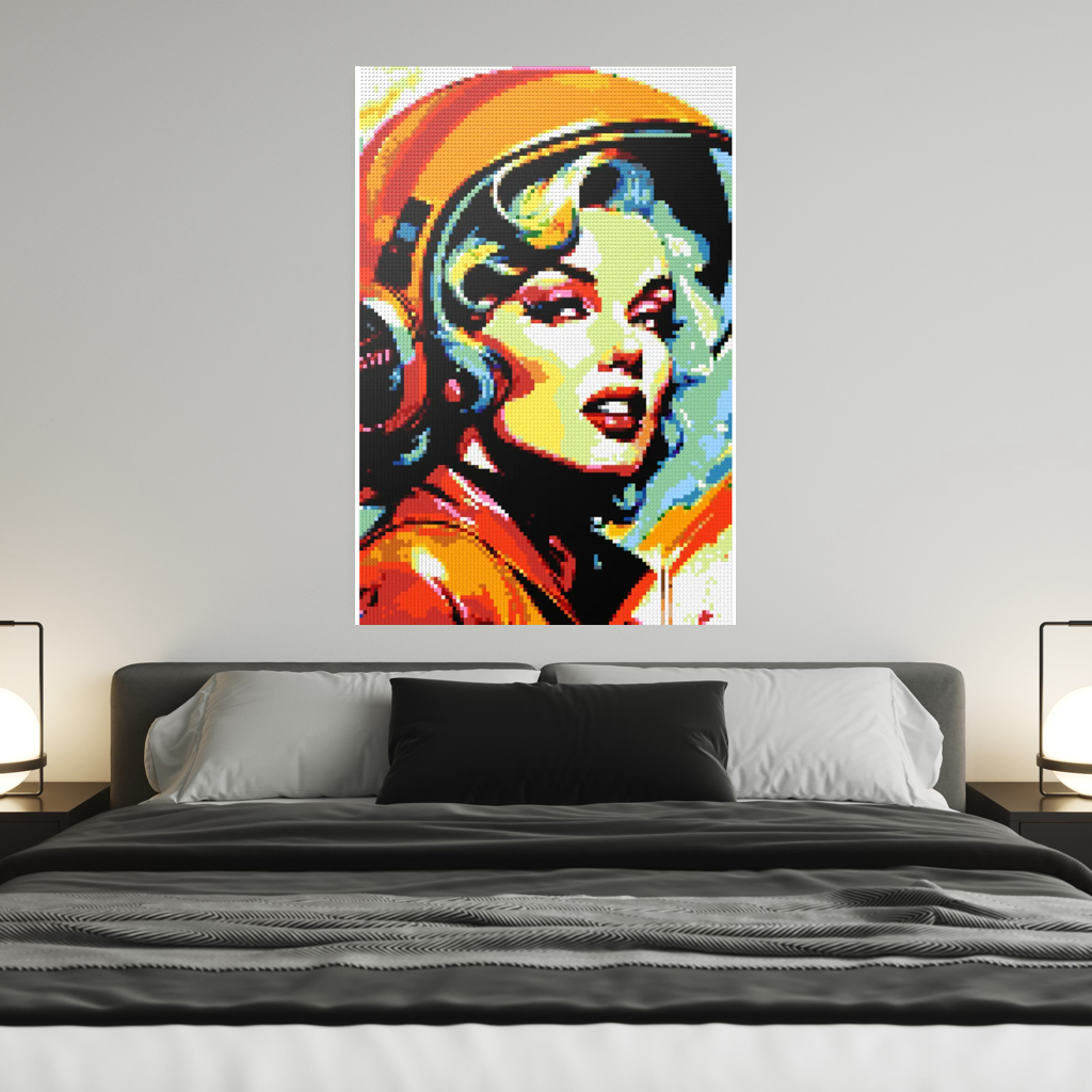 Marilyn with Helmet Mosaic Interpretatio