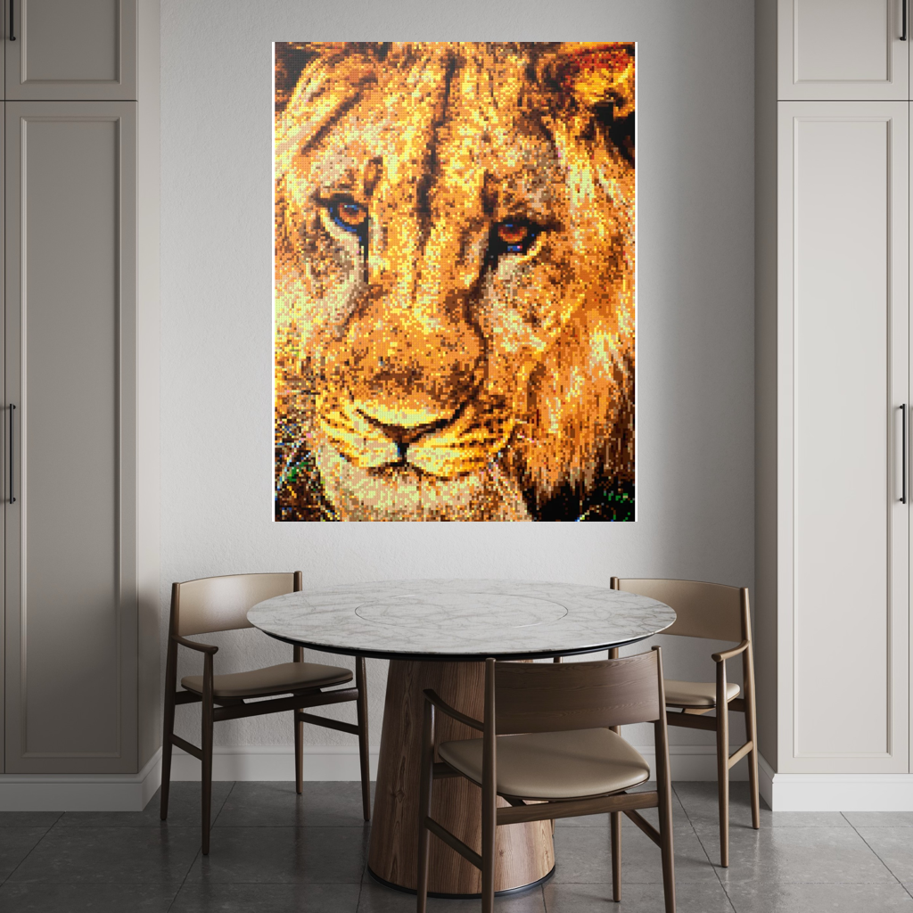 Male African Lion Closeup Portrait Large