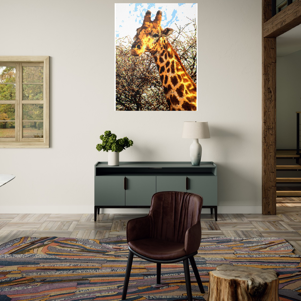 African Giraffe Portrait Large