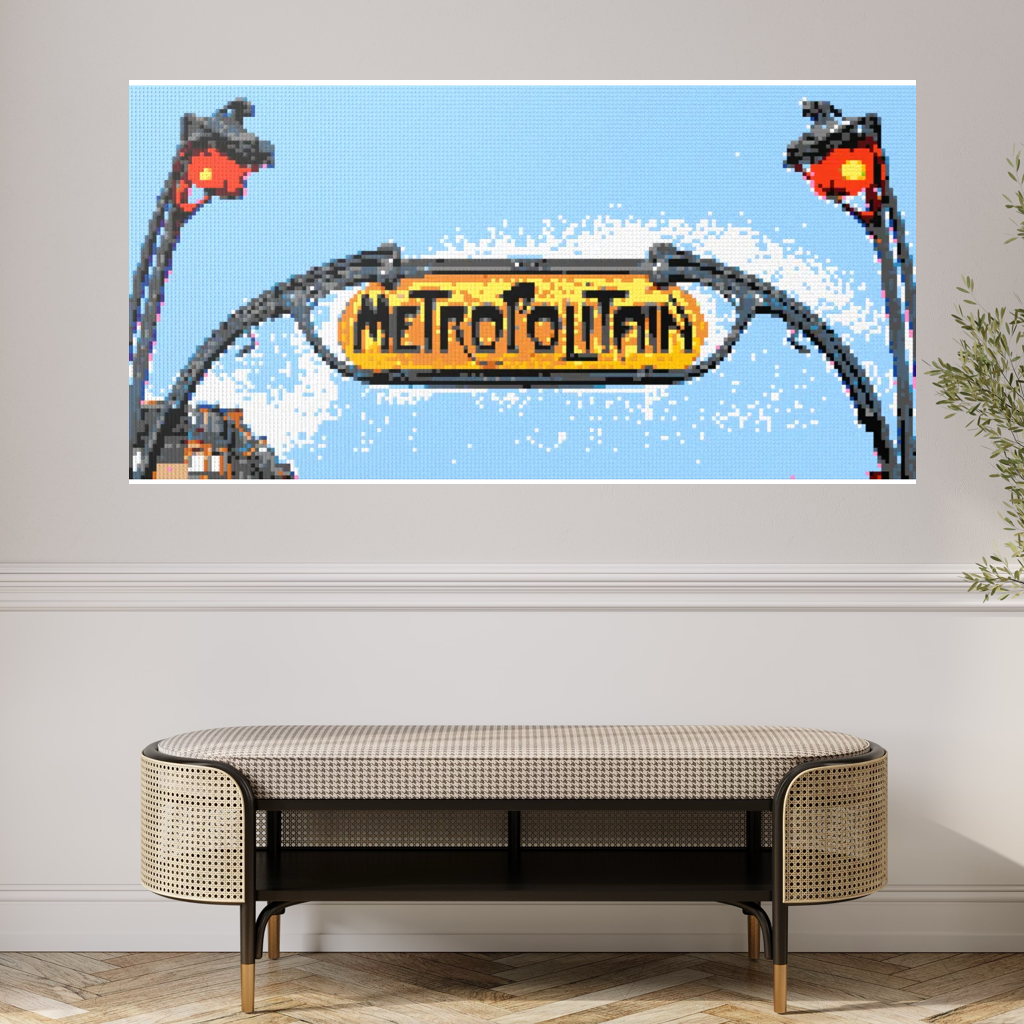 Metropolitain Train Station Sign in Paris