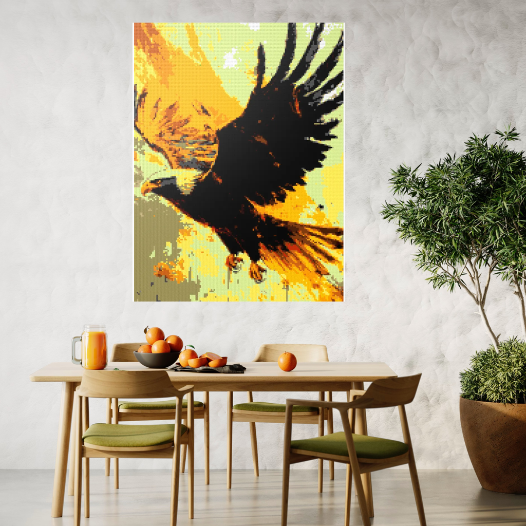 Eagle bird animal mosaic