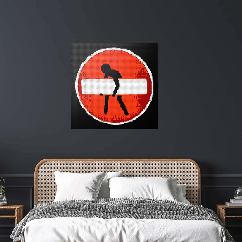No Entry Street Art Sign