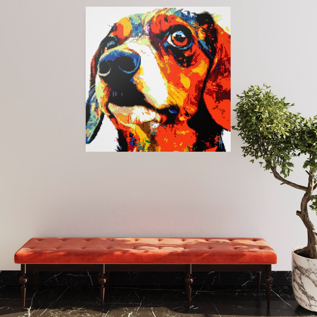Dog dachshund mosaic