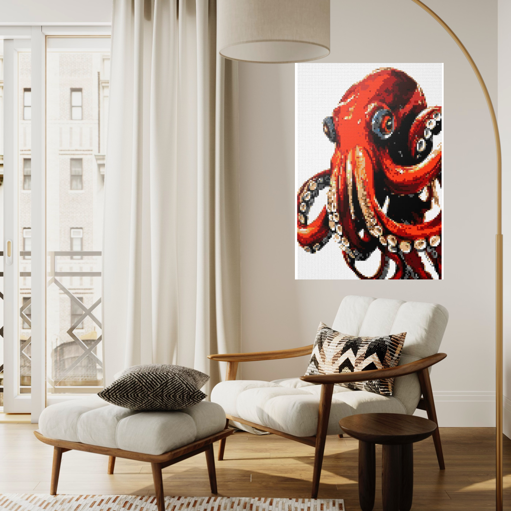 Red Octopus mosaic