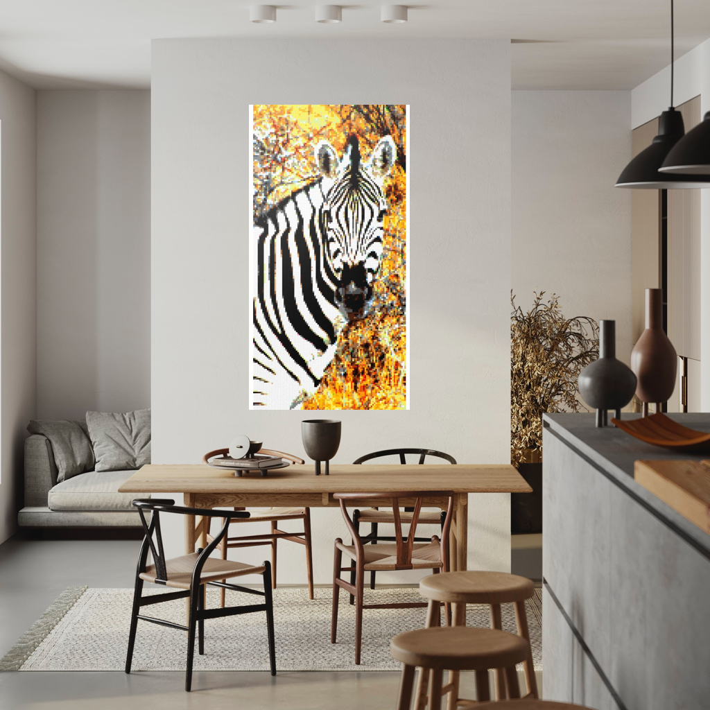 Side Portrait of an African Zebra