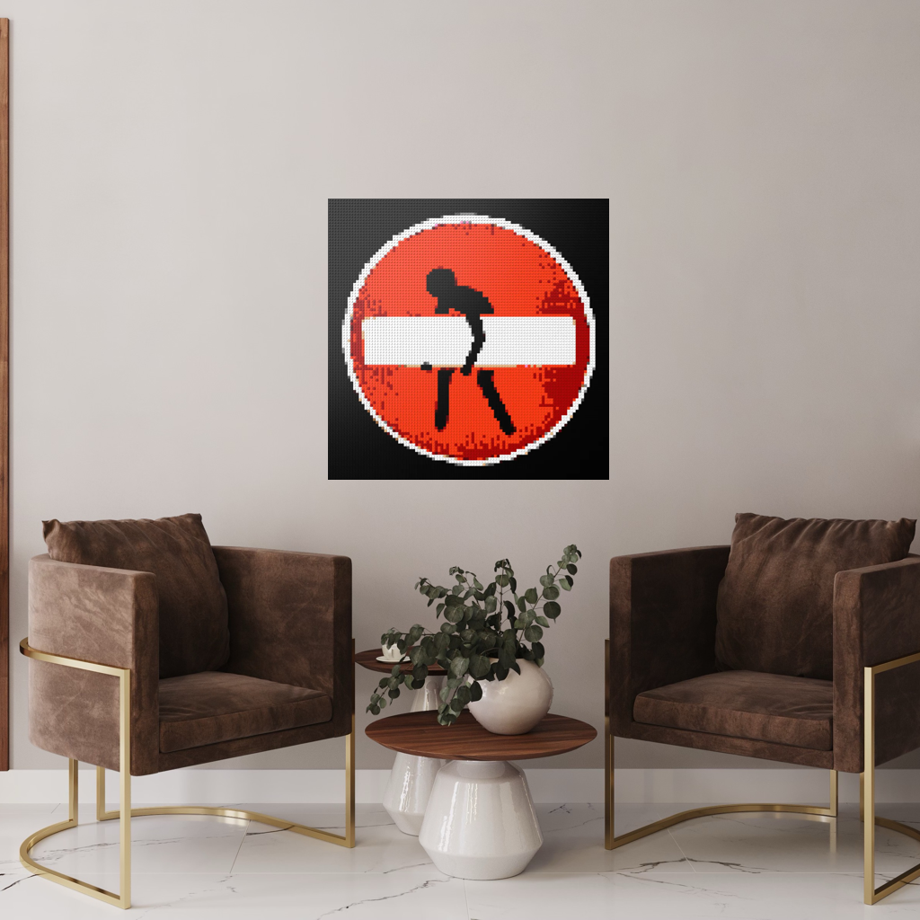 No Entry Street Art Sign