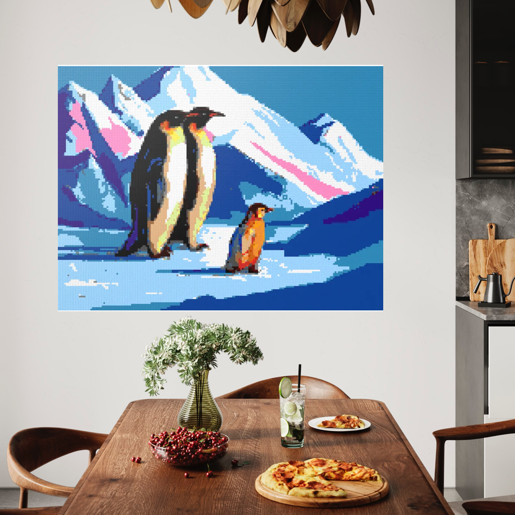 Happy Penguin Family