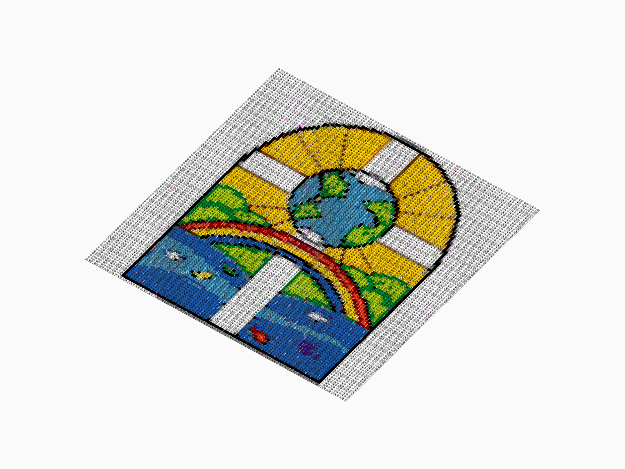 Custom Brick Mosaic