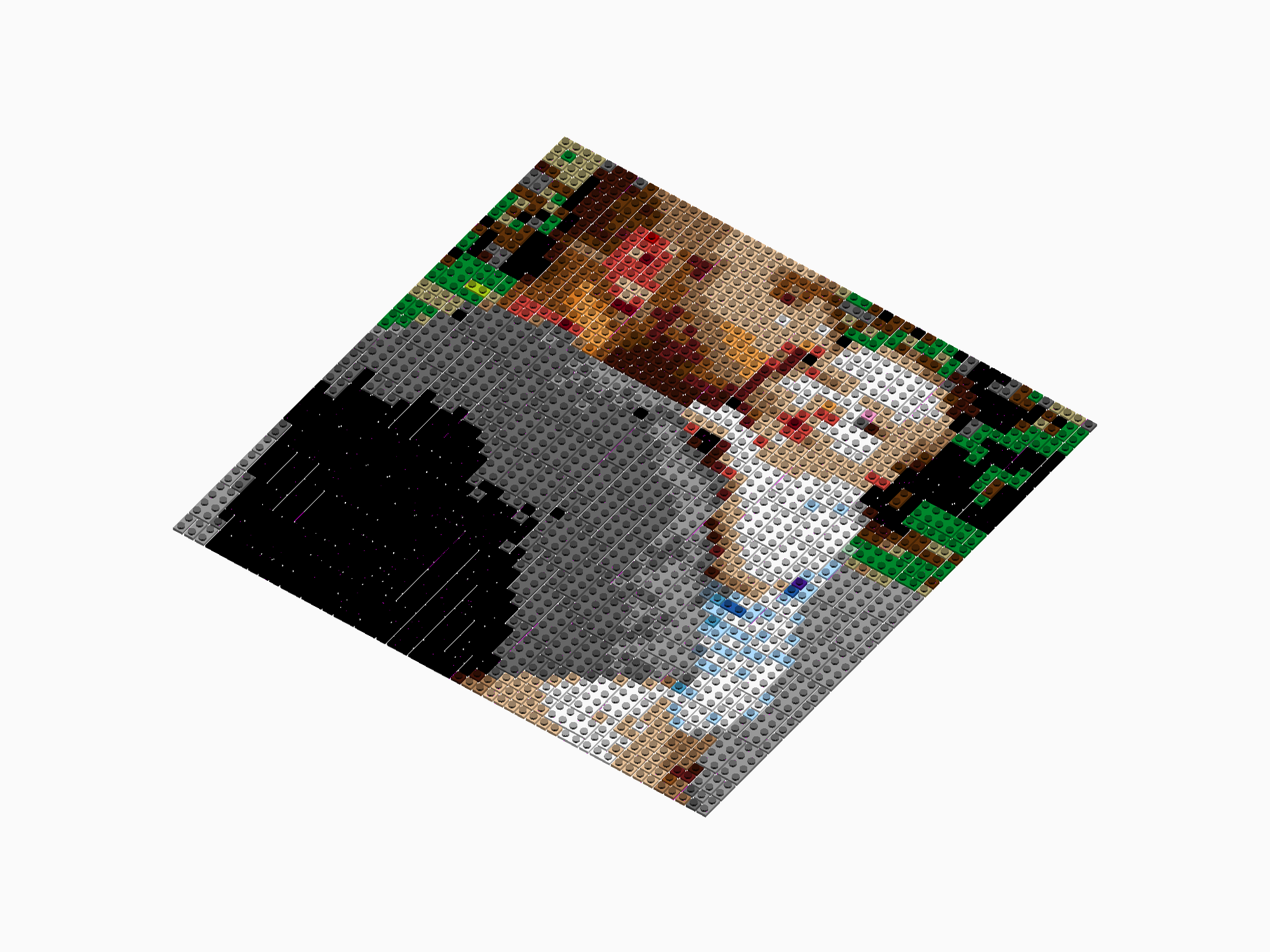 Custom Brick Mosaic