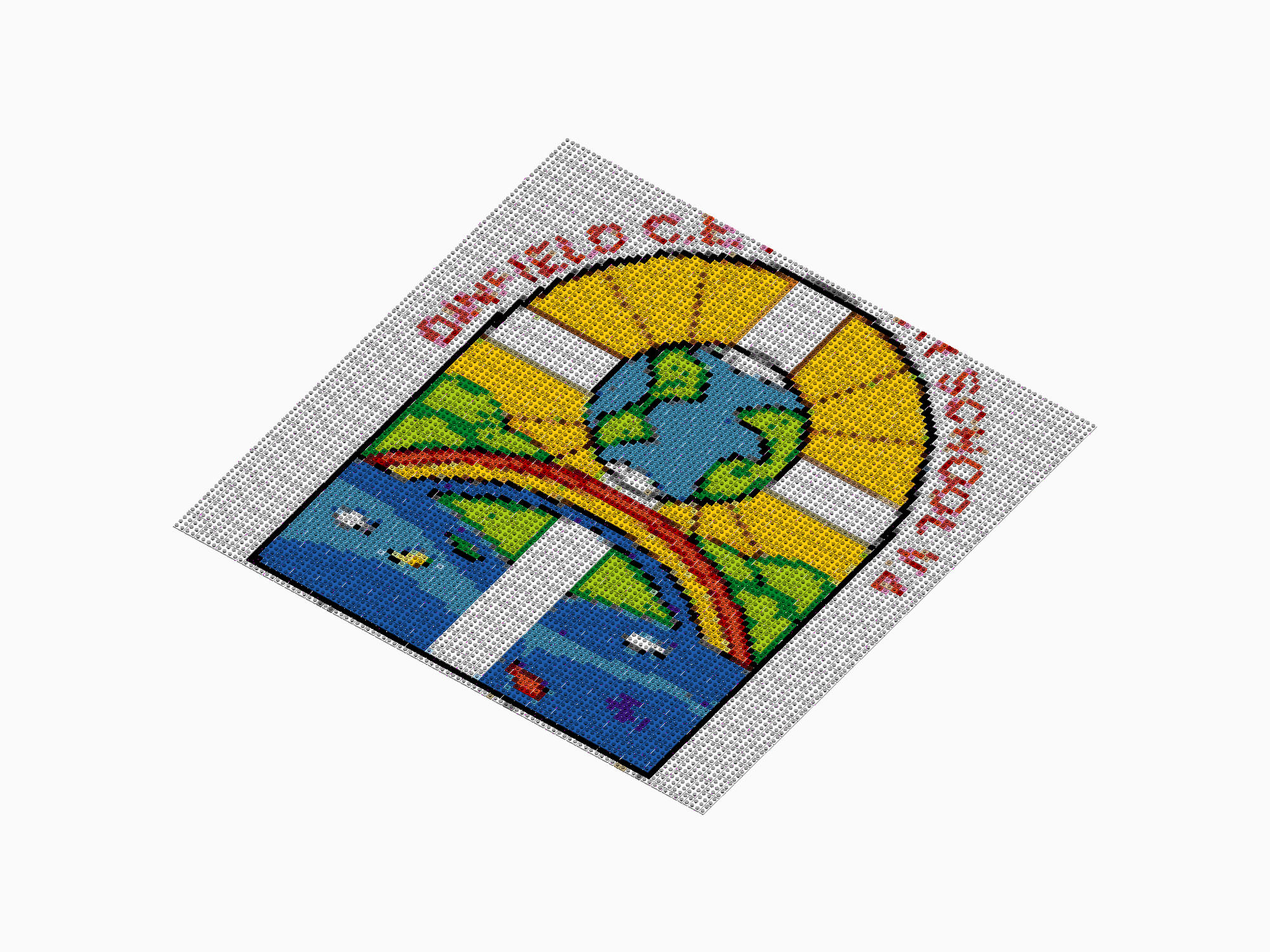 Custom Brick Mosaic