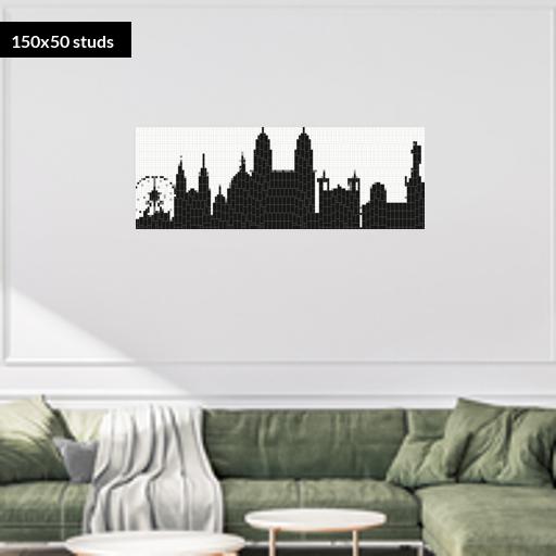 150*50studs, 120*40cm, 47.25*15.75inch