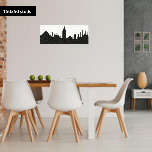 150*50studs, 120*40cm, 47.25*15.75inch