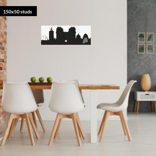 150*50studs, 120*40cm, 47.25*15.75inch