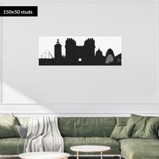 150*50studs, 120*40cm, 47.25*15.75inch