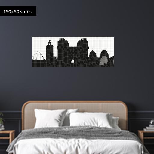 150*50studs, 120*40cm, 47.25*15.75inch
