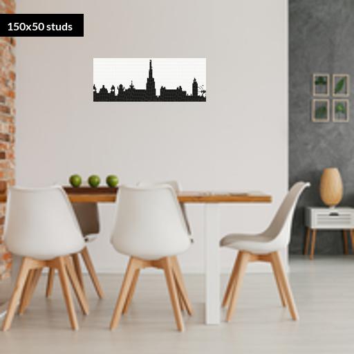 150*50studs, 120*40cm, 47.25*15.75inch