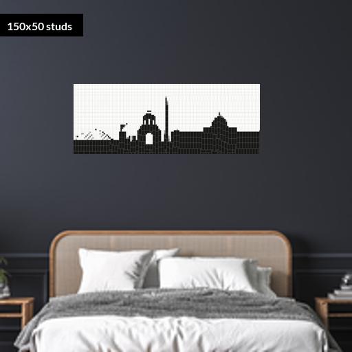 150*50studs, 120*40cm, 47.25*15.75inch