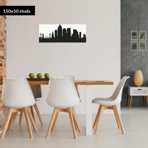 150*50studs, 120*40cm, 47.25*15.75inch