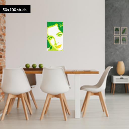 50*100studs, 40*80cm, 15.75*31.5inch