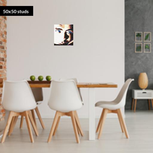 50*50studs, 40*40cm, 15.75*15.75inch