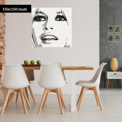 150*150studs, 120*120cm, 47.25*47.25inch