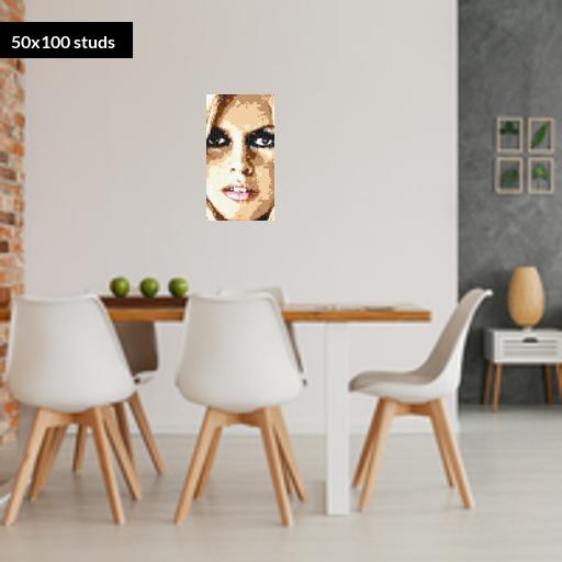 50*100studs, 40*80cm, 15.75*31.5inch