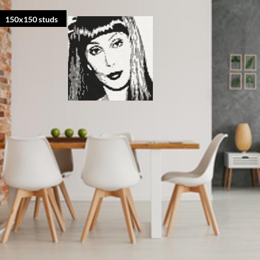 150*150studs, 120*120cm, 47.25*47.25inch