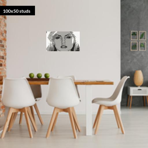 100*50studs, 80*40cm, 31.5*15.75inch