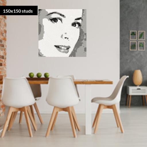 150*150studs, 120*120cm, 47.25*47.25inch