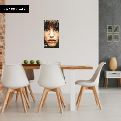 50*100studs, 40*80cm, 15.75*31.5inch