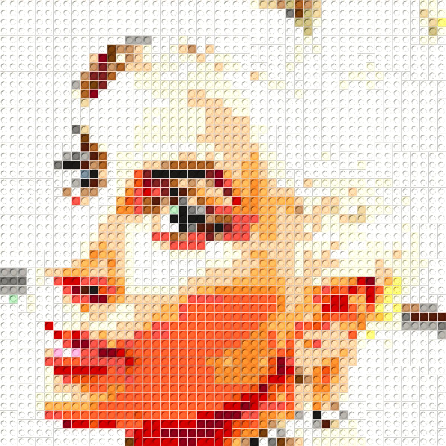 50*50studs, 40*40cm, 15.75*15.75inch