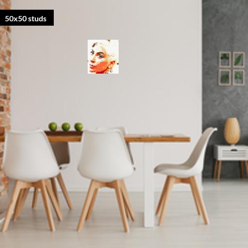 50*50studs, 40*40cm, 15.75*15.75inch
