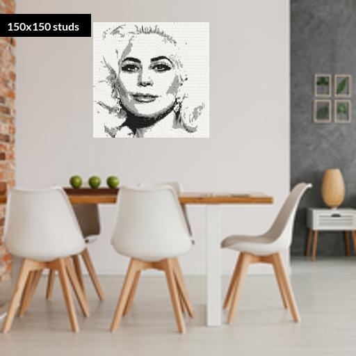 150*150studs, 120*120cm, 47.25*47.25inch