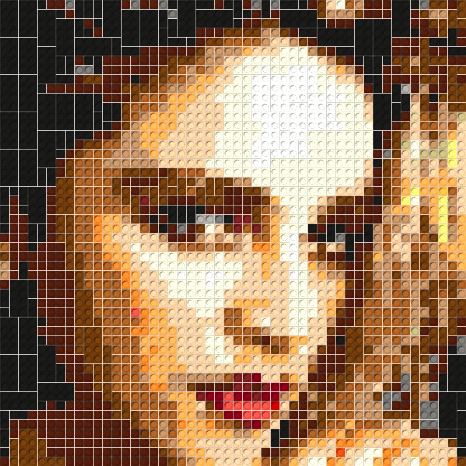 50*50studs, 40*40cm, 15.75*15.75inch