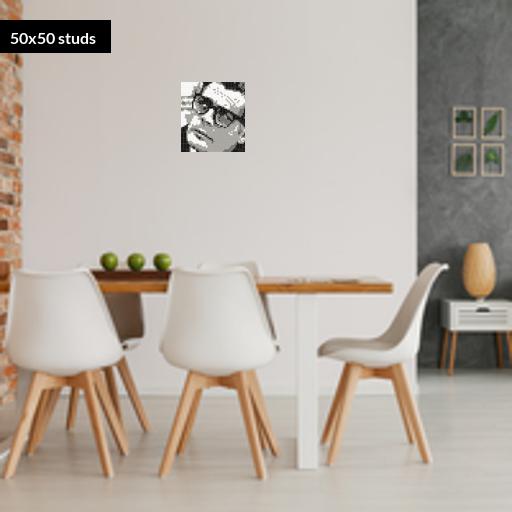 50*50studs, 40*40cm, 15.75*15.75inch