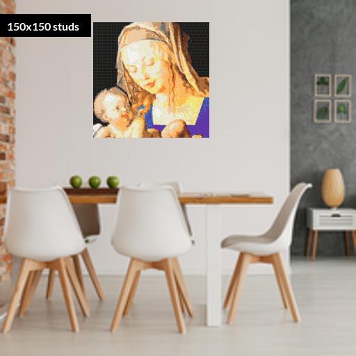 150*150studs, 120*120cm, 47.25*47.25inch