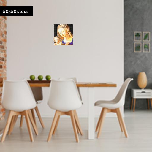 50*50studs, 40*40cm, 15.75*15.75inch