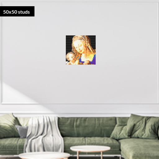50*50studs, 40*40cm, 15.75*15.75inch
