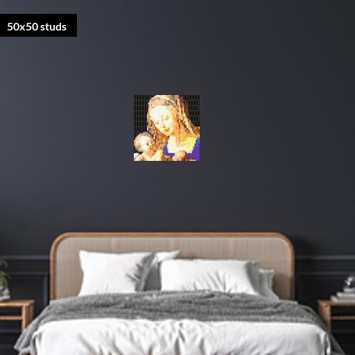 50*50studs, 40*40cm, 15.75*15.75inch