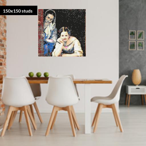 150*150studs, 120*120cm, 47.25*47.25inch
