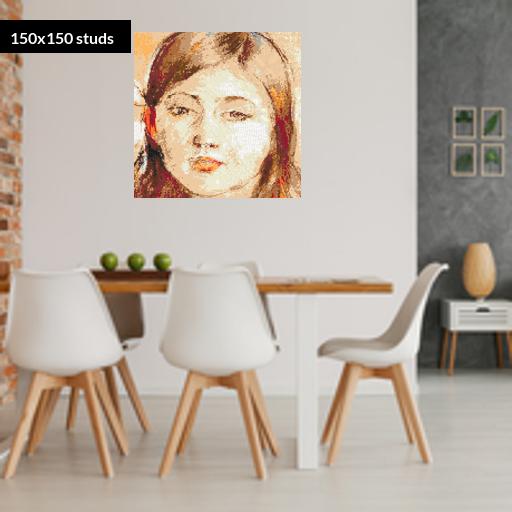 150*150studs, 120*120cm, 47.25*47.25inch