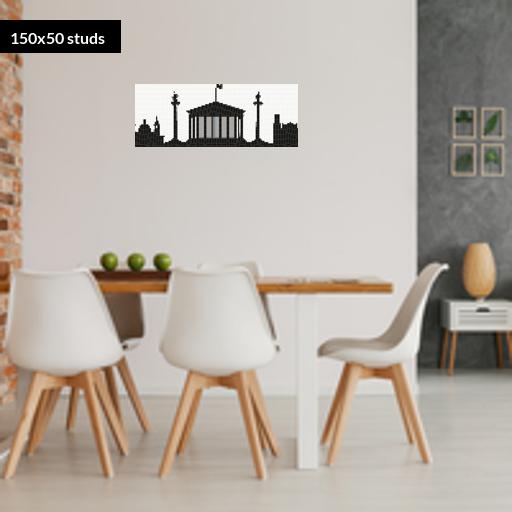 150*50studs, 120*40cm, 47.25*15.75inch