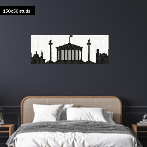 150*50studs, 120*40cm, 47.25*15.75inch