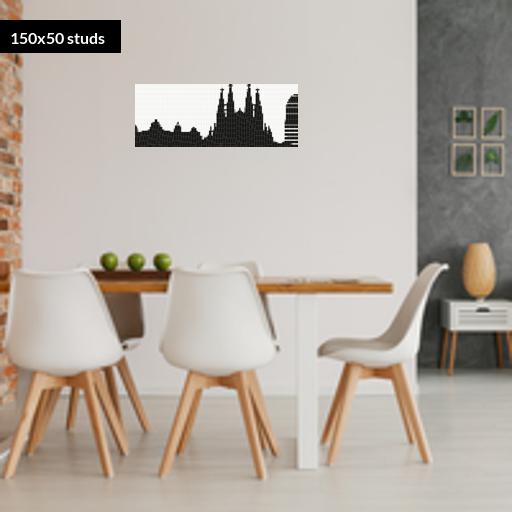 150*50studs, 120*40cm, 47.25*15.75inch