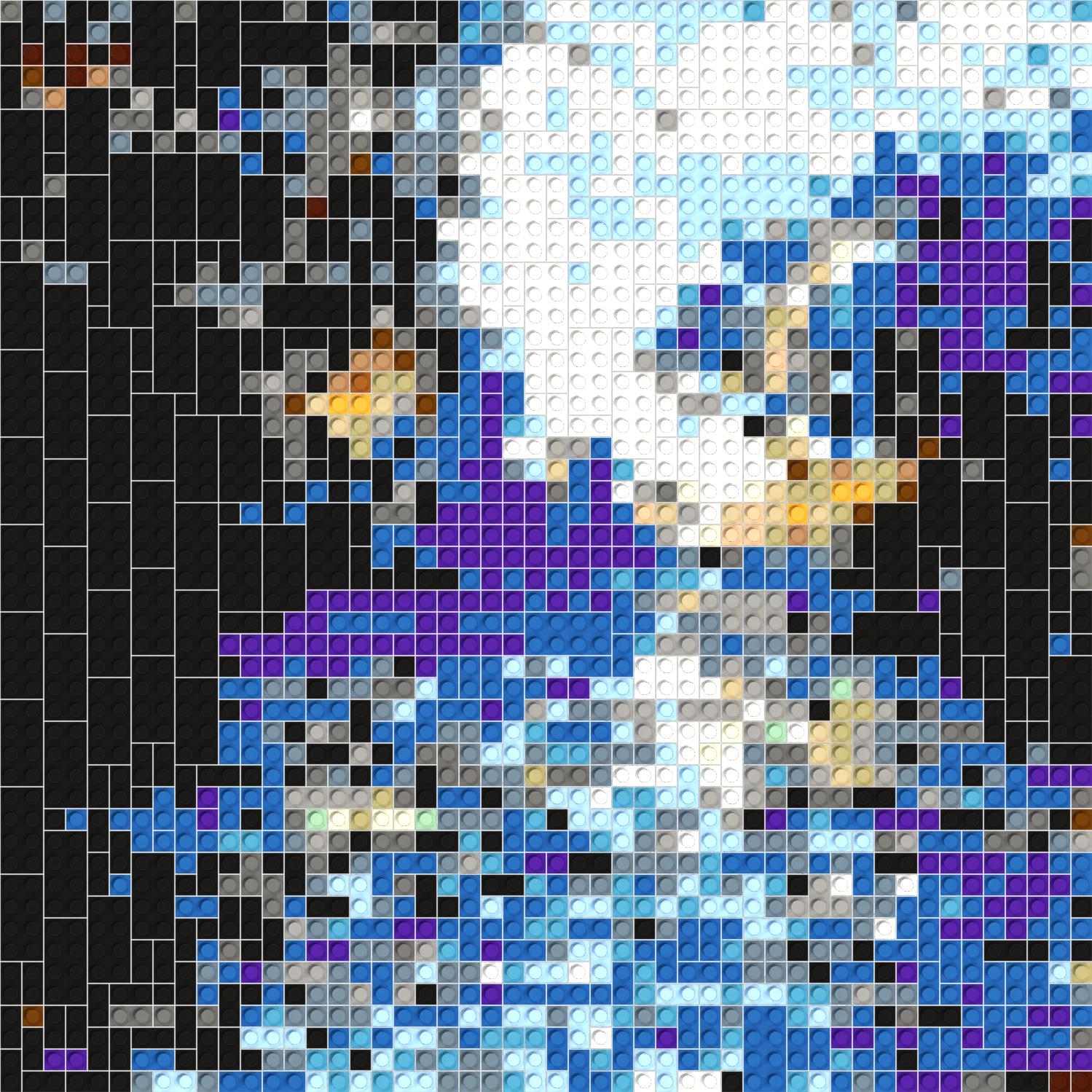 50*50studs, 40*40cm, 15.75*15.75inch