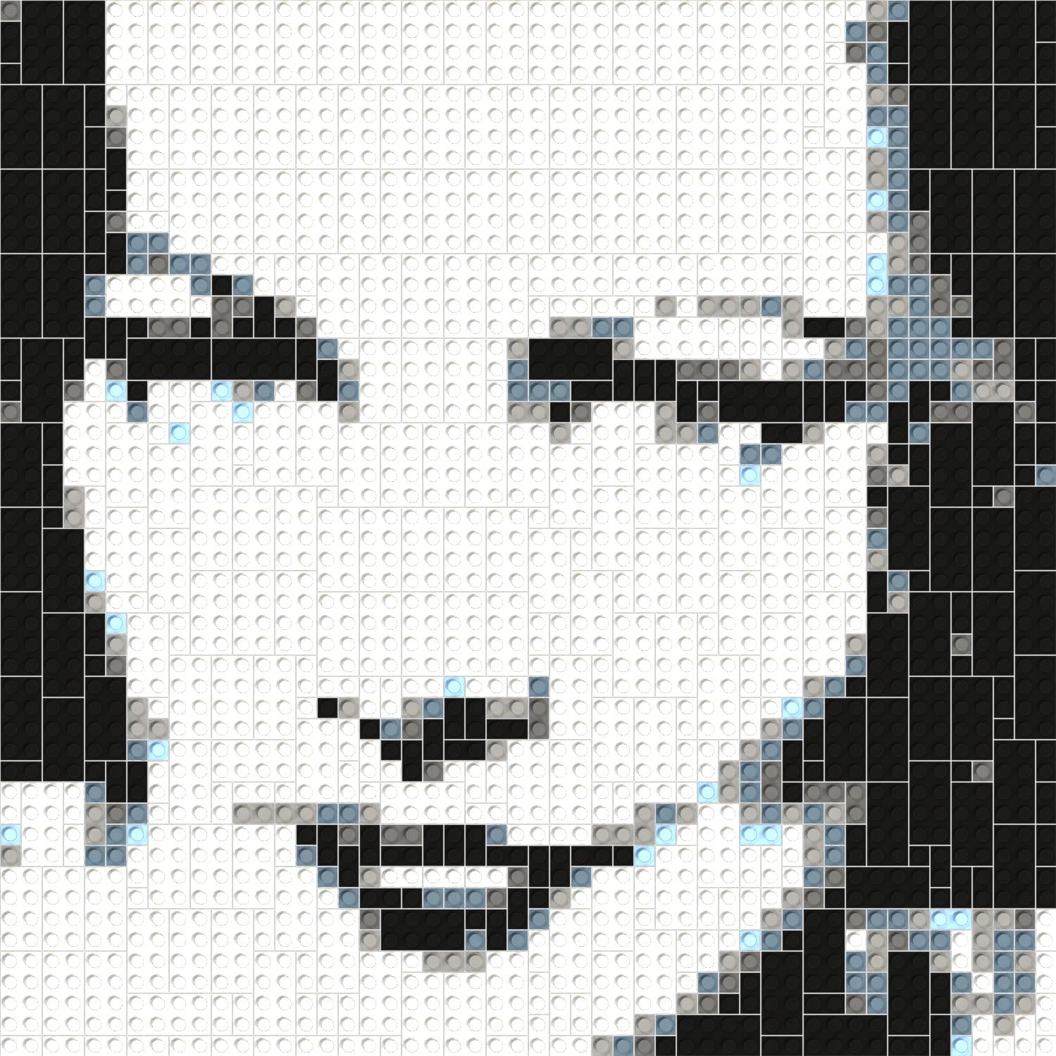 50*50studs, 40*40cm, 15.75*15.75inch