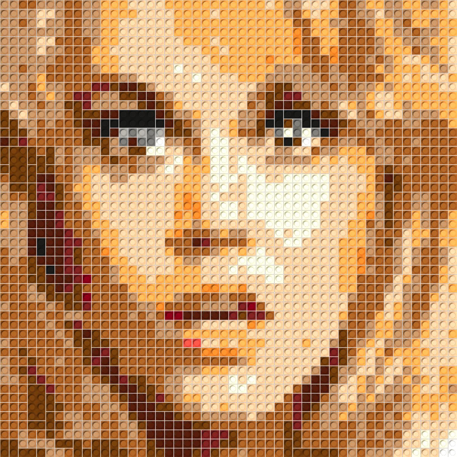 50*50studs, 40*40cm, 15.75*15.75inch