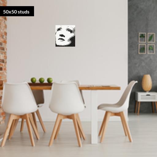 50*50studs, 40*40cm, 15.75*15.75inch