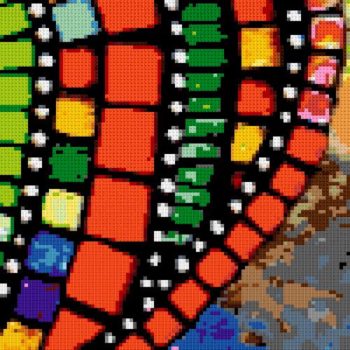 Custom Brick Mosaic
